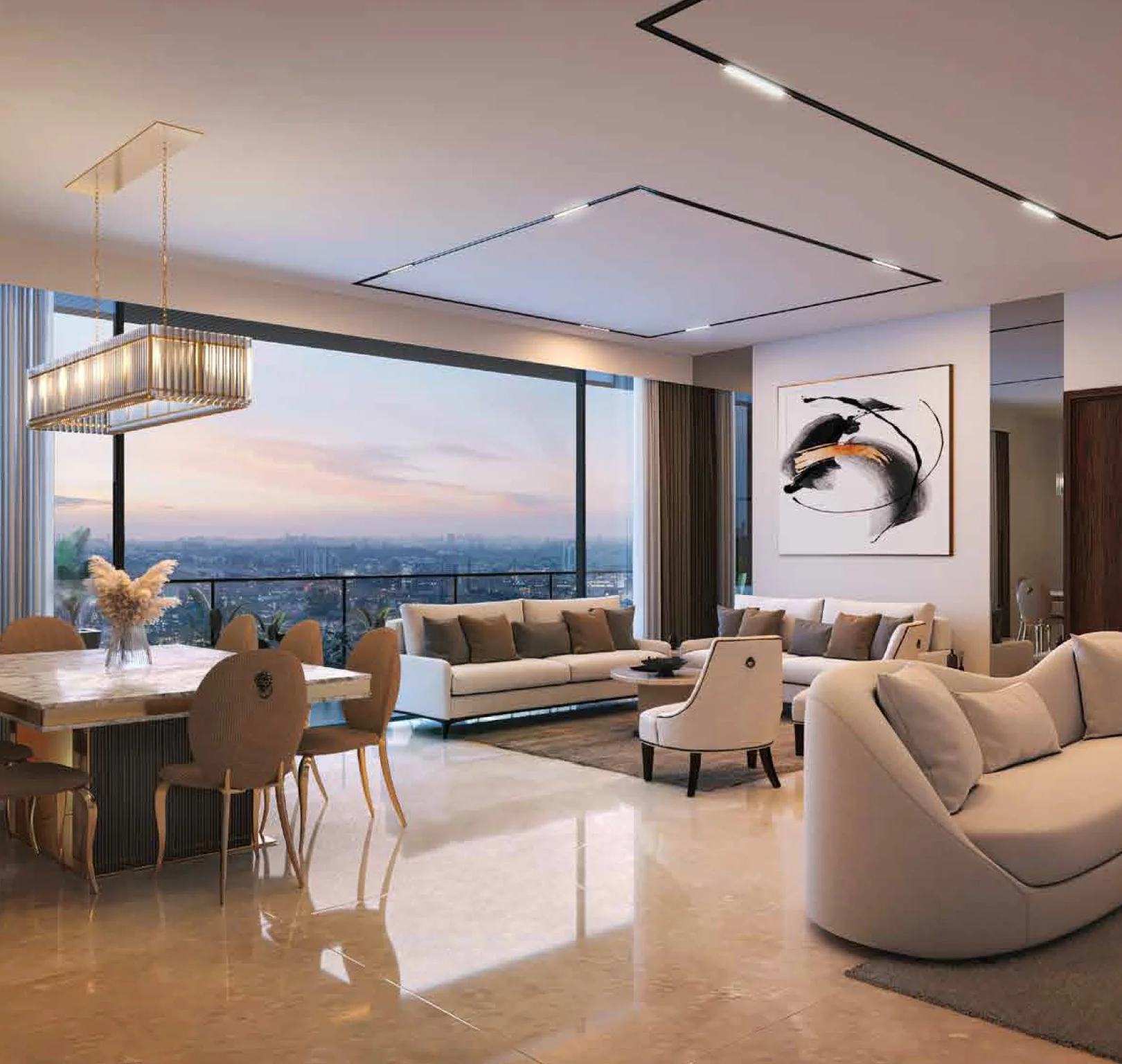 2 to Core for 4.5 BHK , 3 to Core for 3.5BHK